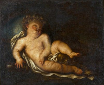 Childhood with Attributes of Life and Death by Elisabetta Sirani